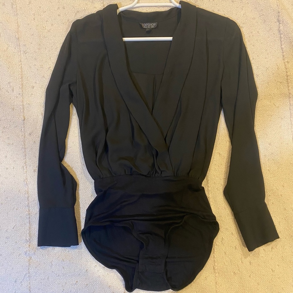 Black long sleeve bodysuit